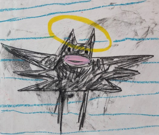 Bat on wallpaper