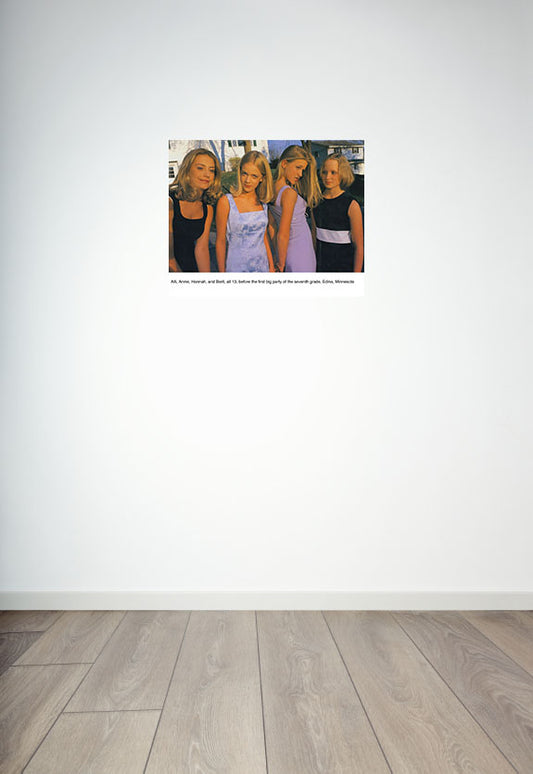 Alli, Annie, Hannah, and Berit, all 13, before the first big party of the seventh grade, Edina, Minnesota