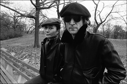 John and Yoko on a Bench in Central Park