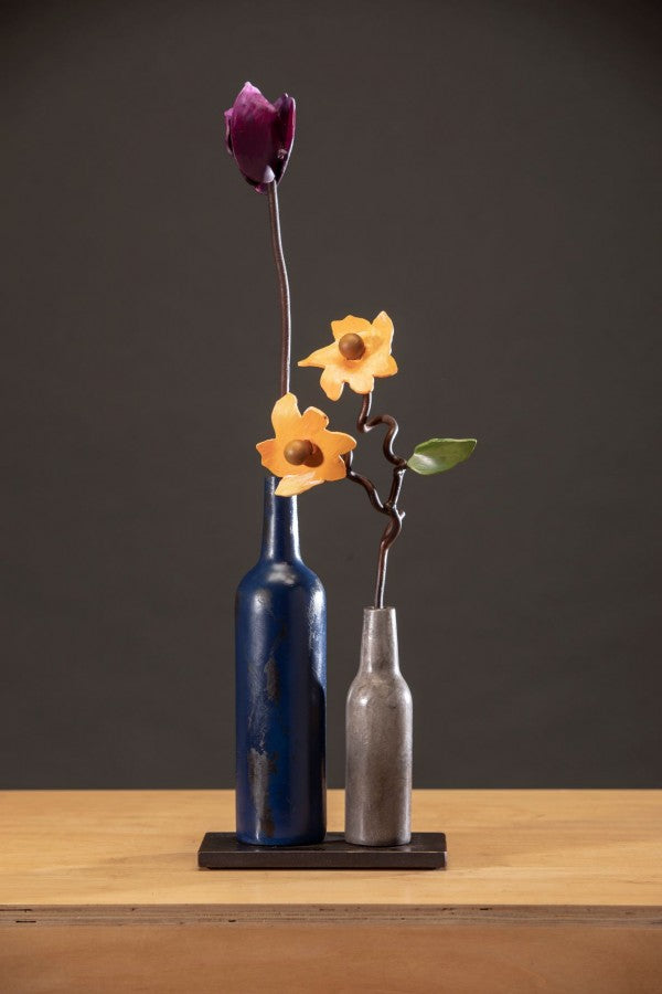 Blue Bottle with Tulip