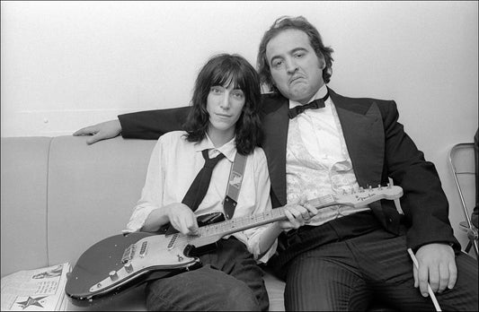 Patti Smith and John Belushi Backstage at Saturday Night Live